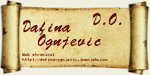 Dafina Ognjević vizit kartica